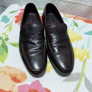 Men's Classic Leather Loafers - Burgundy
